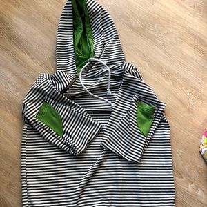 Grey and White Hoodie